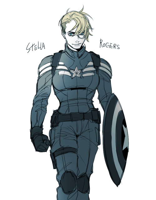 rrrrrrho:Captian America- genderbent