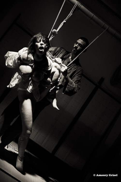 amaury-grisel-shibari: Docvale &amp; Tyka performing at La Place des Cordes Paris -Dec 2015-Phot