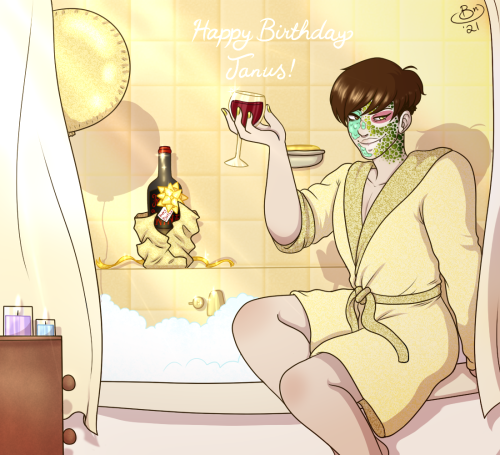 @thatsthat24​ A Very Merry Unbirthday To The Sassiest Snek <3Let Janus have a Self Care Day, plea