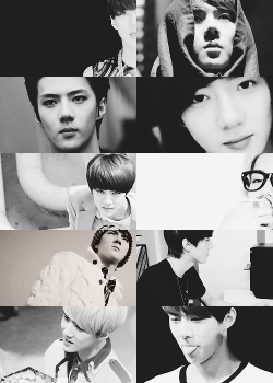 jjangeu-blog:  sehun (bw/colored) for cutiehuns