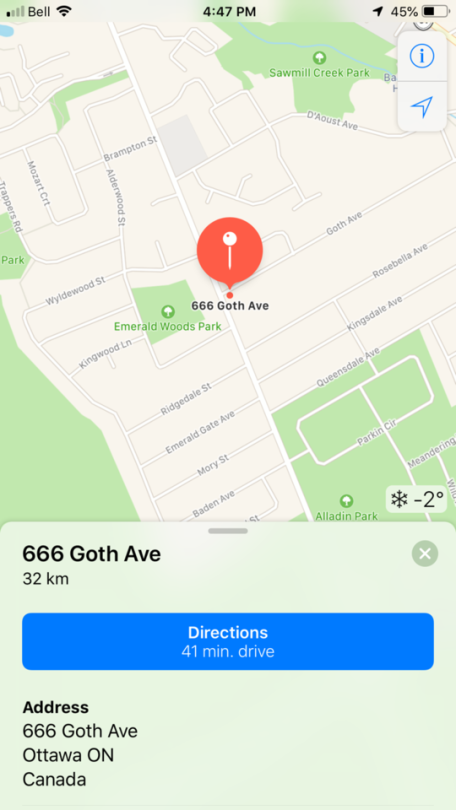 heathergraves: After seeing that Nightmare On Elm Street post  I was feelin goofy, went to google maps, and typed in this address for fun  But once again  Low and FUCKIN behold What is Ottawa even aBOUT?  8