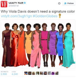 jakigriot:  thetrippytrip:  queen of colors        They told us dark girls can’t wear color. They lied.