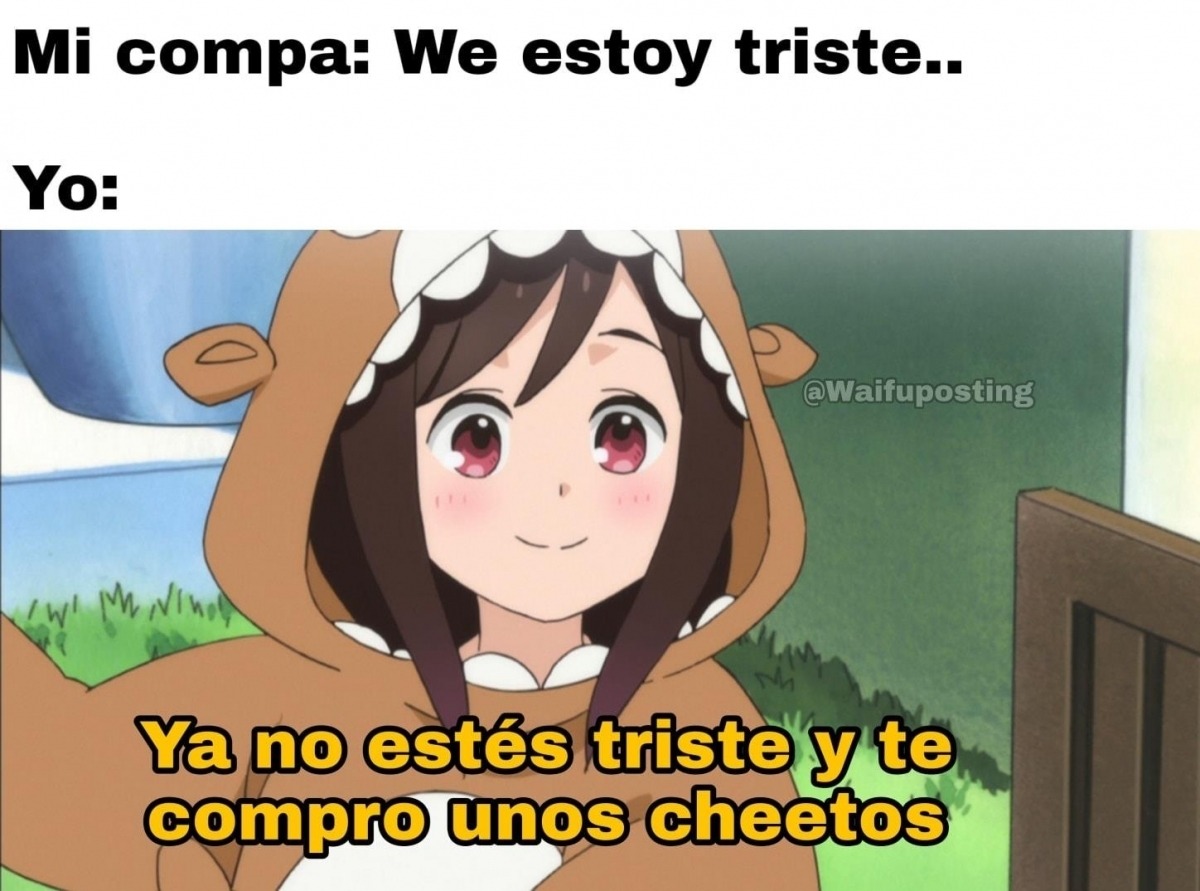 Triste com anime e memes