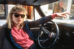sirpeter64:  Debbie Harry of Blondie in car, NYC. May 1977. 