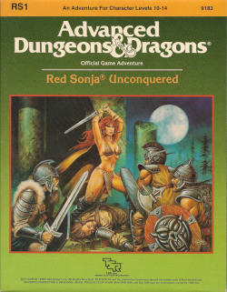 theactioneer:  Advanced Dungeons &amp; Dragons: Red Sonja Unconquered (TSR, 1986) 