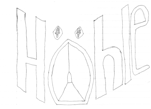 Höhle, the German word for cave.I guess one day I thought it would be cool to to make this into a pi