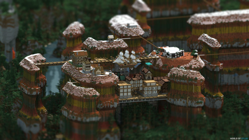 A Minecraft steampunk city under construction - more at http://ift.tt/1a7N3av