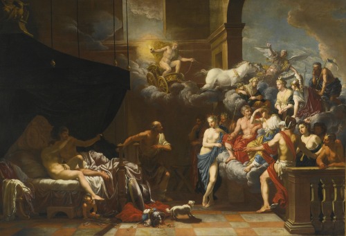 _ VULCAN SURPRISING VENUS AND MARS IN BED BEFORE AN ASSEMBLY OF THE GODSJohann HeissSotheby&rsquo;s