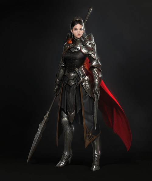 Knight  princess goo JJang https://www.artstation.com/artwork/aY6ye0