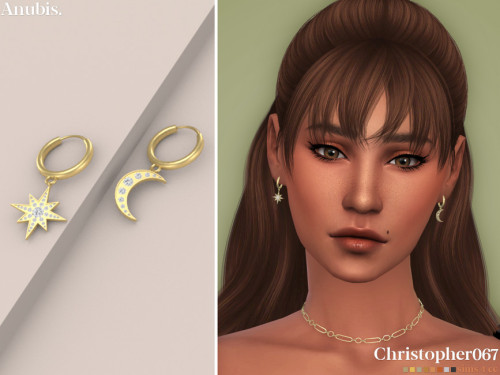 emilyccfinds:  Anubis Earrings by christopher067Created for: The Sims 4 This is a charming set of ce