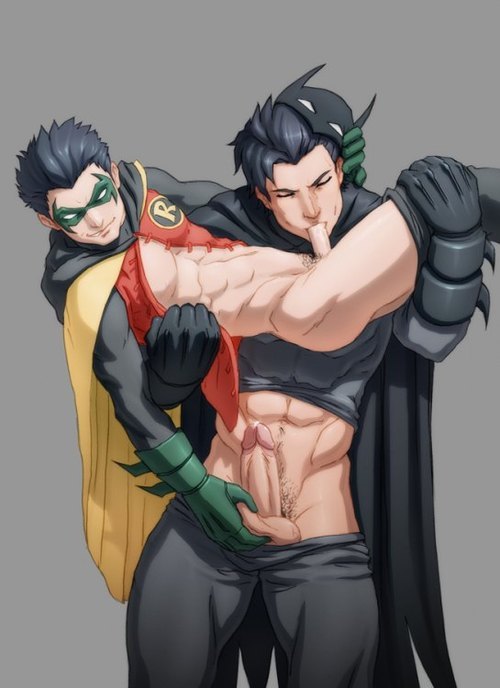 poppasplayground:  Batman blows his Boy Wonder’s boner whenever it’s time for posts from #ToonsOnTotalTOPTuesdays 