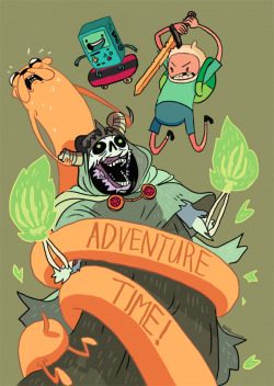 tohdaryl:  &lsquo;Mathematical Triumph Over Evil&rsquo; - An Adventure Time fan art. Available as a postcard print in CF! 