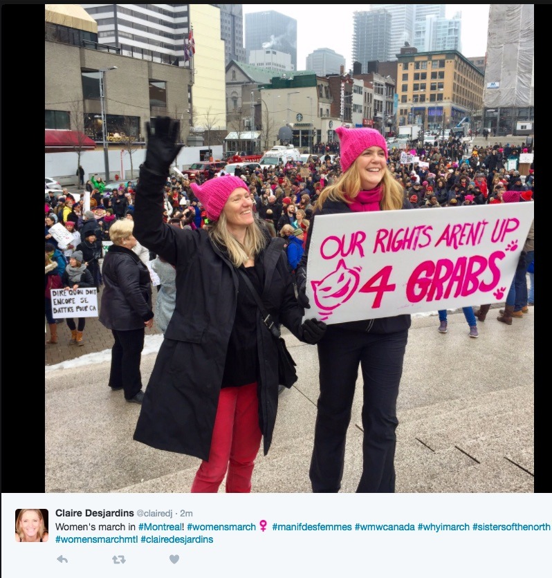 allthecanadianpolitics:Women’s March on Washington solidarity rally in Montreal,