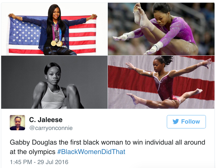 the-movemnt:  Gabby Douglas paved the way for other young gymnasts of color. Despite