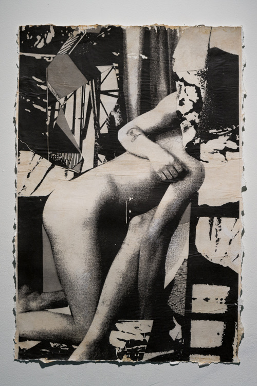 benedelberg:  All That Heaven Allows #23 2012 Transfer on paper with red tea 23 x 15” 