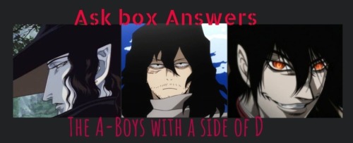 Random Question Here. What Would D, Alucard, And Aizawa Do If They Caught Their S/o Smelling Their Clothes?