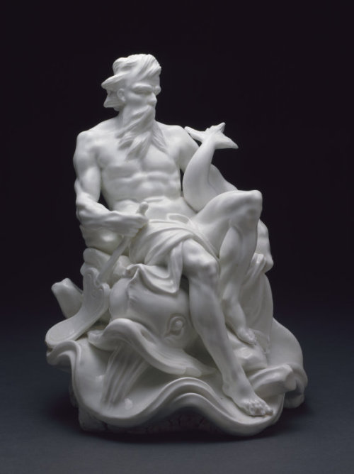 hismarmorealcalm: Figure of a River God (Fleuve)  1747-1750  Vincennes Porcelain Manufacto