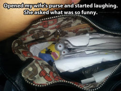 srsfunny:  Despicable purse…http://srsfunny.tumblr.com/