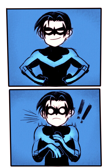dcu-yufei:  - After 5 failed attempts Yufei is in - Hey guys. Long time no see. This strip I wanted to draw months ago before I fell out of fandom. But lately let’s say I felt a little bit nostalgic so here you are: The inner dream of all Dick Grayson
