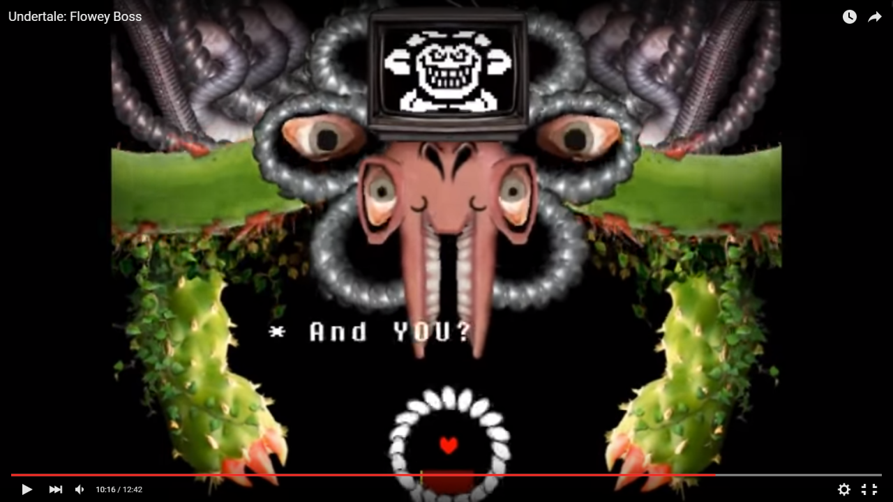 I wish omega flowey had a second face where his TV screen face cracked open  and this was the result. : r/Undertale