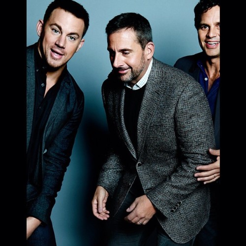 markruffalo:    Good luck catching @steveCarell @markruffalo @channingtatum standing still. I did my best..LOL #SteveCarell #Foxcatcher #YutsaiPhoto @Variety #VarietyStudio - yutsai88 on Instagram  Love these guys. Love this photo.