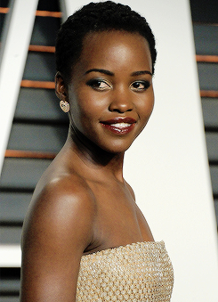 reverseracism:  yasfinneys:Lupita Nyong’o attends the 2015 Vanity Fair Oscar Party