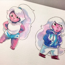 cousaten:  Tiny Amethyst paintings!