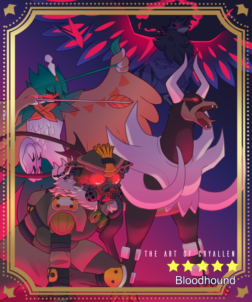 I made another Apex x Pokemon League Card for Bloodhound! I had fun with this one haha 