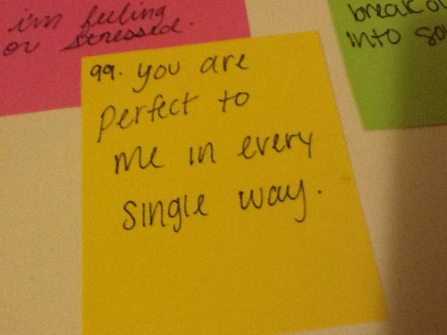 meganandhayley:  I just remembered that I never showed you all what Megan made me as part of my Christmas present! Inside of the book there are 99 individual pieces of paper, each with something she loves about me or an inside joke written on them. On