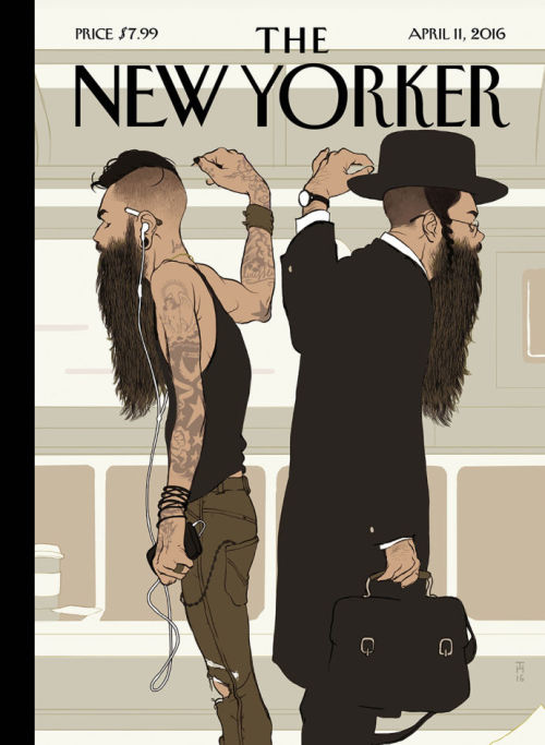 kdjonesfla: newyorker:  This week’s cover, “Take the L Train,” by Tomer Hanuka.  Love this 
