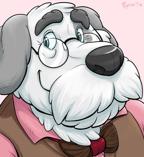 A portrait done of a friend’s sheepdog character who I like very much! I just missed his birthday, b