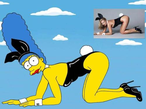 Marge Simpson like Kate Moss.