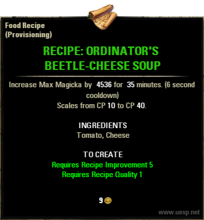 tastesoftamriel: Ordinator’s Beetle-Cheese Soup To everyone who isn’t Dunmer, I have a feeling you p
