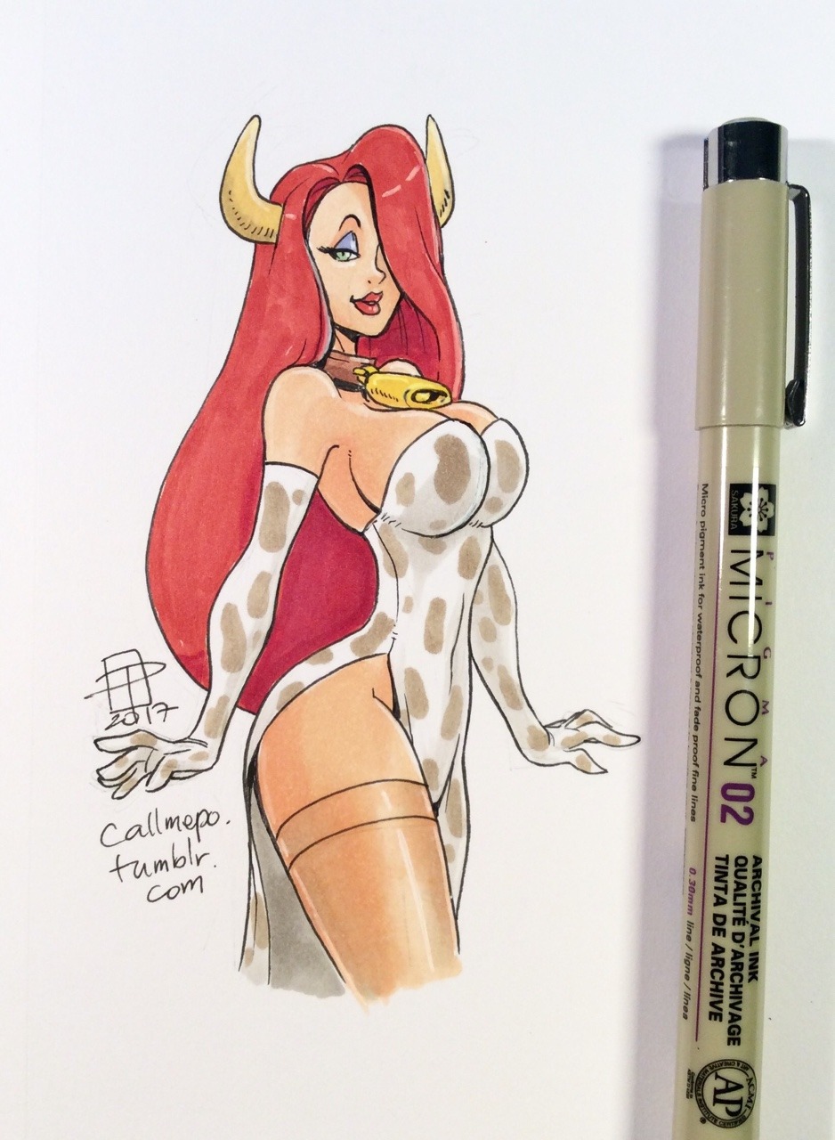 callmepo: I’m not horny, I’m just drawn that way.   Jessica Rabbit Cowbell. 