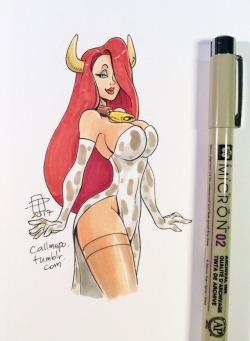 Callmepo: I’m Not Horny, I’m Just Drawn That Way.   Jessica Rabbit Cowbell. 