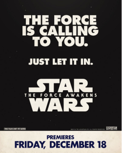 theverge:  STAR WARS HYPE COMES FULL CIRCLE WITH THESE RETRO POSTERSThey’re not big enough to print out, but feel free to put them on your phone screen. Look at them every day for the two and a half weeks until The Force Awakens. Imagine the wave of