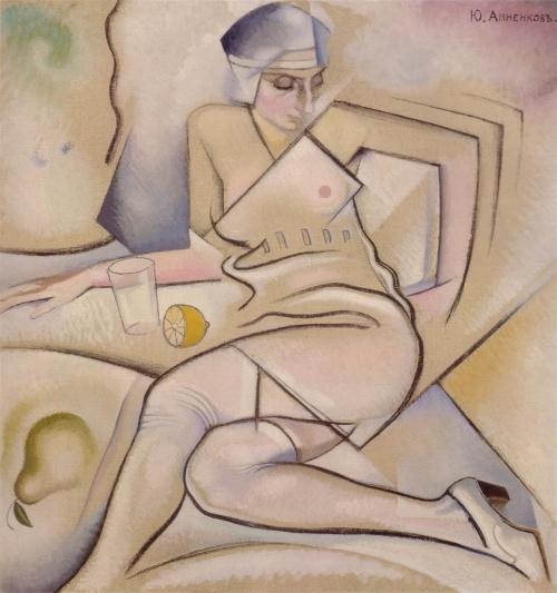 artemisdreaming:Portrait of Elena Annenkova,1917, Russian MuseumYury Annenkov (Russian, 1889&ndash