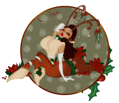 slbtumblng:  savannahalexandraart:    You know Dasher, and Dancer, andPrancer, and Vixen,Comet, and Cupid, andDonner and BlitzenBut do you recallThe most famous reindeer of allRudolph, the red-nosed reindeer!!    I can finally post what I’ve been
