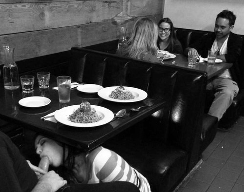 beingdominant:  Taking Pet out for a quick lunch, Pet understands how to show Sir
