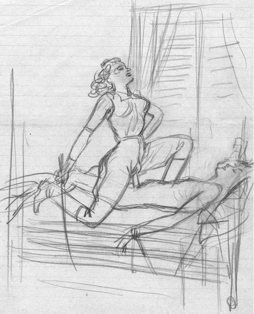 BERNARD MONTORGUEIL’S FEMDOM DRAWINGS PART 7: Synopsis of Concept Drawing and/or BW Drawing an