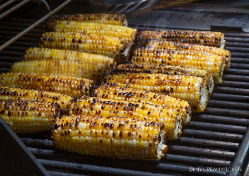 Mexican Grilled Corn Vegan Take some corn put it on the grill.Mix together a couple of spoons worth 