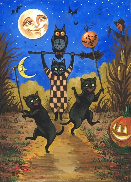 snootyfoxfashion: Halloween Cat Art Prints by RytasArtWorldx / x / x / x / xx / x / x / x / x