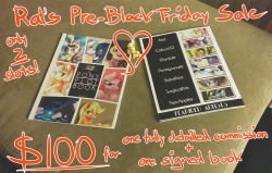 So, this Friday is going to be the first time I&rsquo;ll experience a Black Friday in the US, I&rsquo;m gonna go out sales hunting with a friend, and it would be awesome to have some spending money, so I decided to open two commissions slots for this