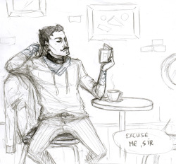 sanzosin:  I was sitting in Coffee Inn randomly sketching people sitting around there, and this idea came to my mind… 