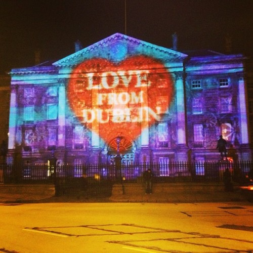 victorialjohnstone: A view of trinity in preparation for New Years! #pretty #dublin #college #tcd #n