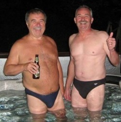 hotdadsbigcocks:  Innocent drunken hot tub