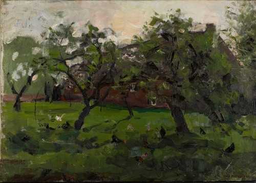 amare-habeo: Piet Mondrian (Dutch, 1872–1944) Orchard with chickens (Boomgaard met kippen