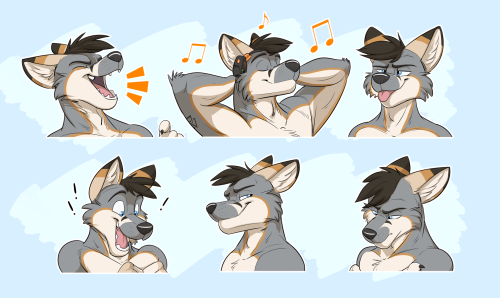  Expression sheet commission for Alternativephox’s character, Ault Phox! These were also turne