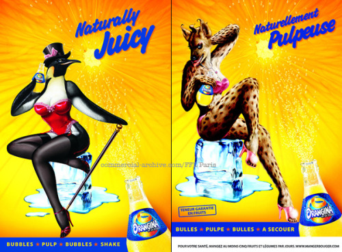 spacetwinks:  since jagermeister appears to be doing a whole furry themed ad campaign now, i figured i’d take this moment to remind people of the time orangina went all fucking out on an ad campaign of their own, and made up some particularly original