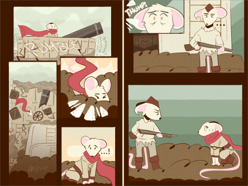 comic of the end of chapter 6 for the march of the mice by @revscarecrow , it came to me in a vision